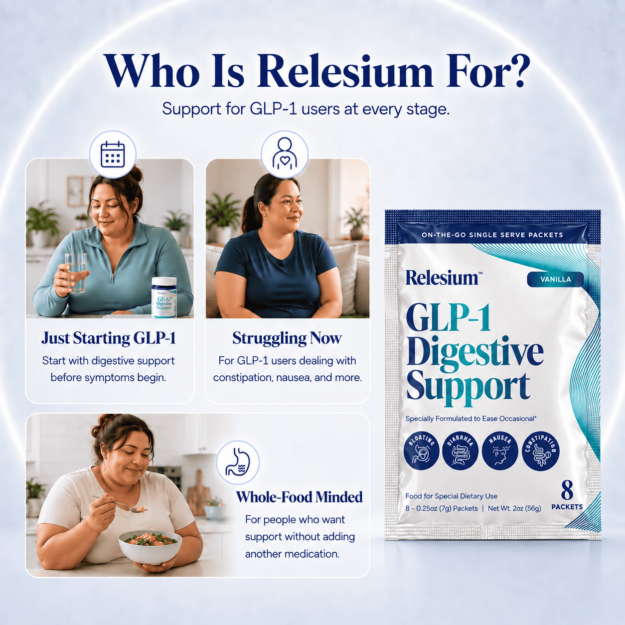 Relesium GLP-1 Digestive Support Travel Sachets